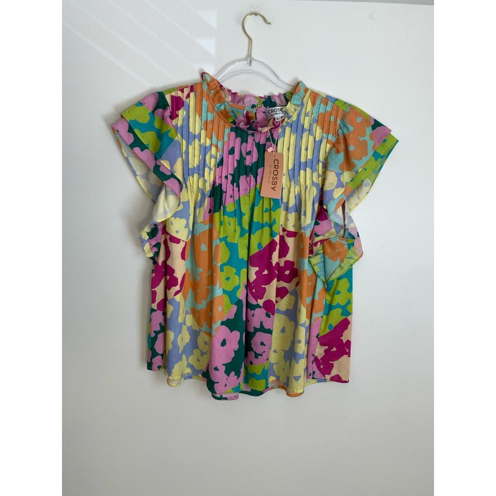 CROSBY BY MOLLLIE BURCH Elsie Top in Patchwork - Picture 3 of 7